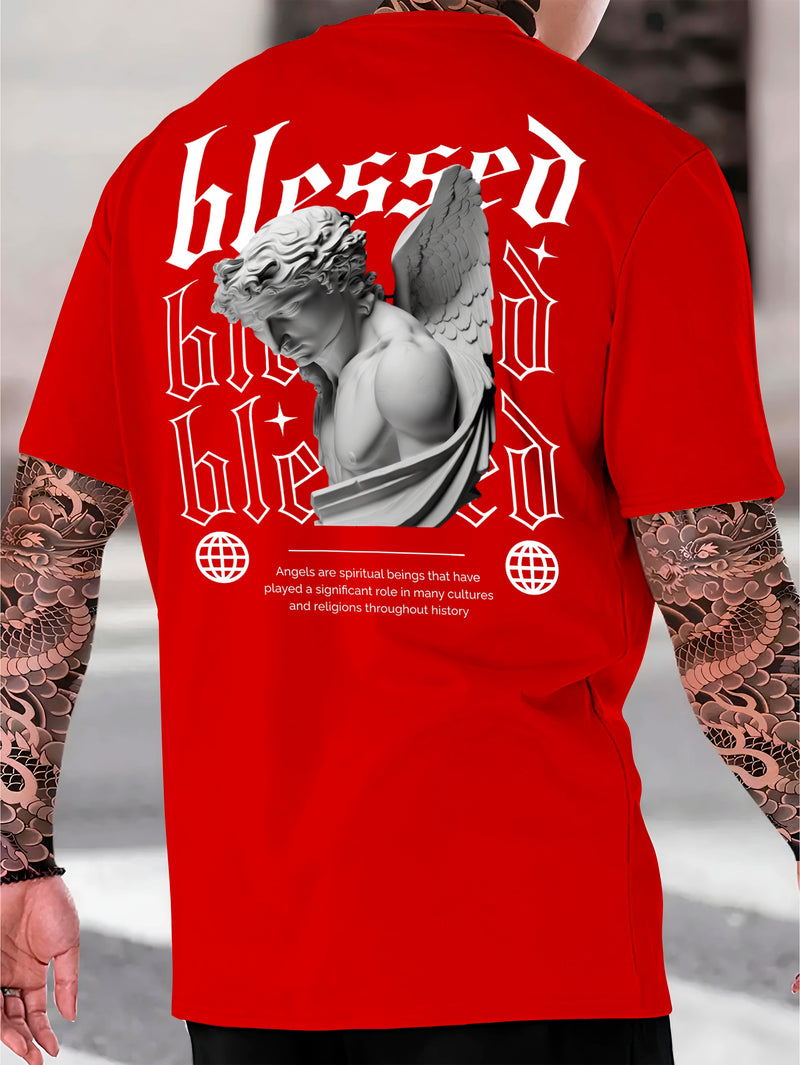 Streetwear Blessed Cotton Shirt Men's T-Shirt