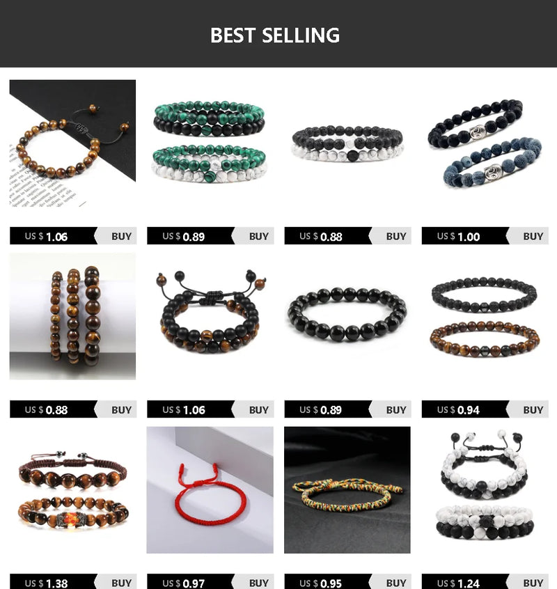 Pulseira de pedra vulcânica