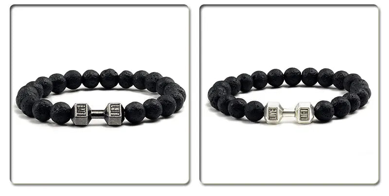 Pulseira de pedra vulcânica
