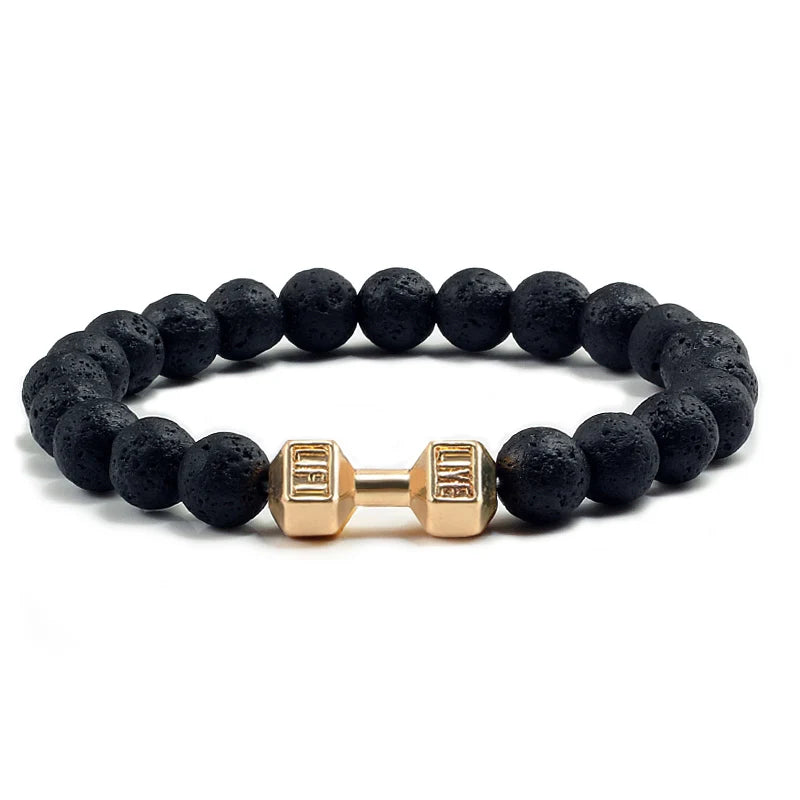 Pulseira de pedra vulcânica