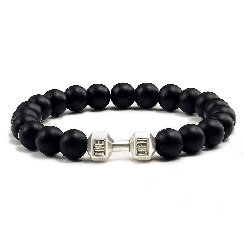 Pulseira de pedra vulcânica