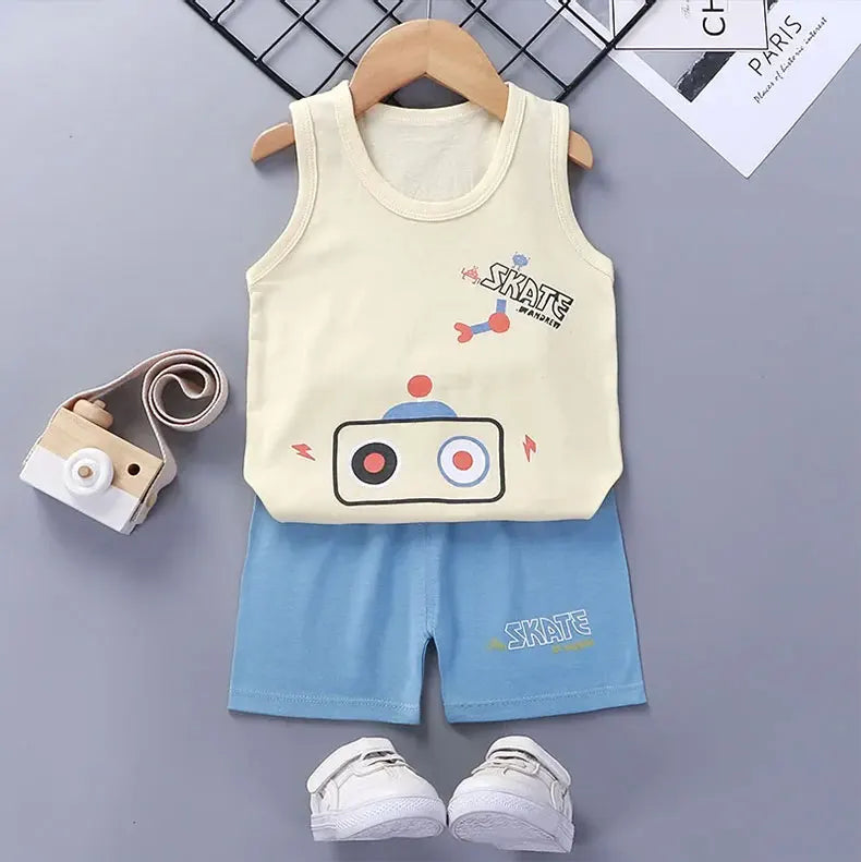 Conjuntos infantis Roupas infantis Meninos Meninas Colete Terno