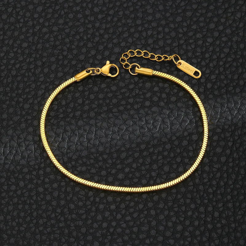 Pulseira simples de aço inoxidável