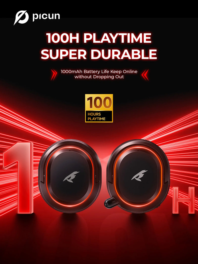 Fone de ouvido sem fio para jogos Picun G2 2.4G