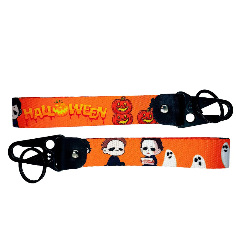 Chaveiro com Bico de Águia Estilo Halloween – Lanyard Porta-Crachá Anime/Mangá com Pingente USB e Acessórios Portáteis
