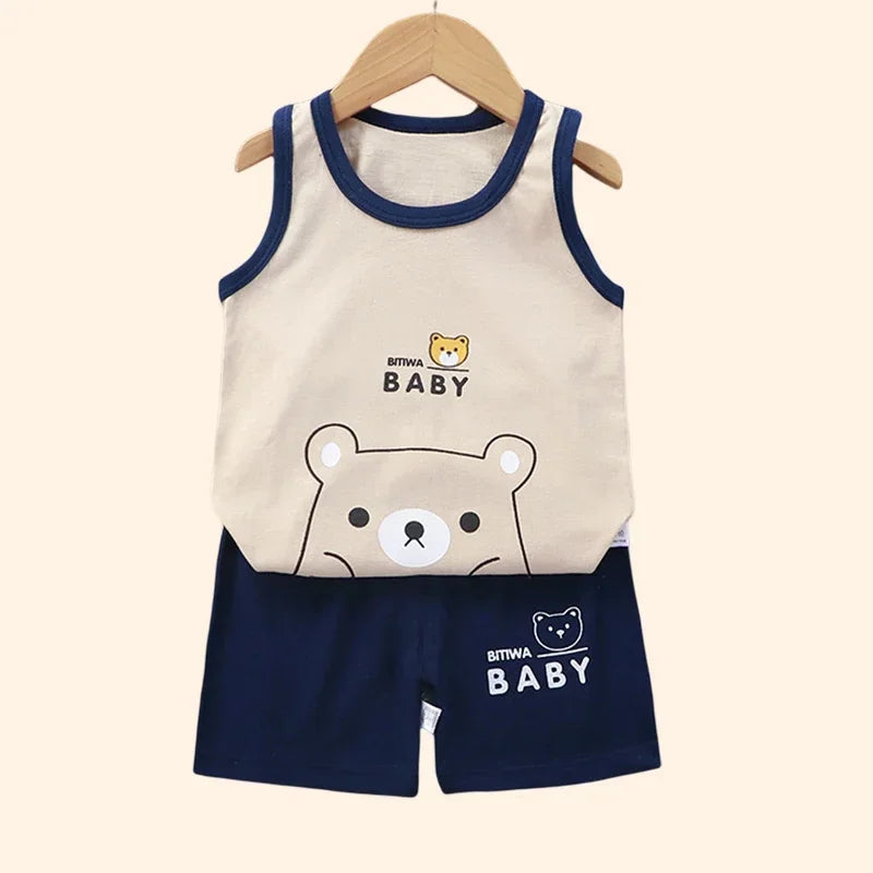 Conjuntos infantis Roupas infantis Meninos Meninas Colete Terno