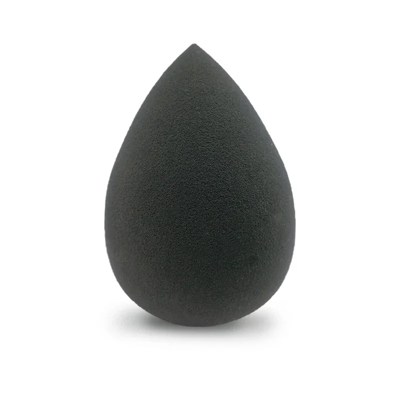 Aplicador de Maquiagem Preto — Esponja Super Macia para Pó, Base e Contorno, Ideal para Mistura e Acabamento Suave