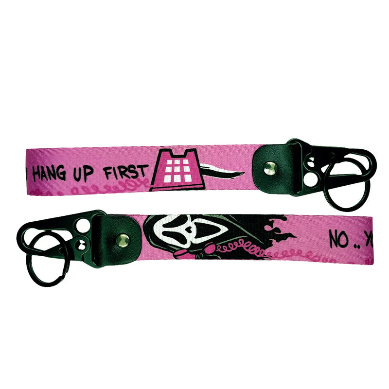 Chaveiro com Bico de Águia Estilo Halloween – Lanyard Porta-Crachá Anime/Mangá com Pingente USB e Acessórios Portáteis