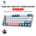 Teclado mecânico Machenike K500-B61 Mini, fator de forma de 60%