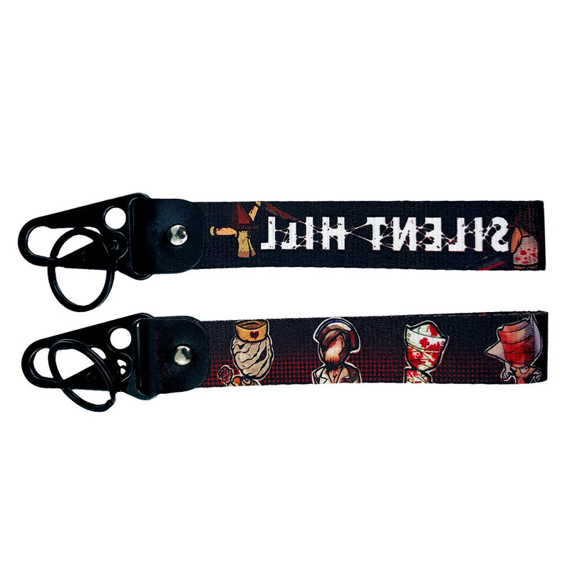 Chaveiro com Bico de Águia Estilo Halloween – Lanyard Porta-Crachá Anime/Mangá com Pingente USB e Acessórios Portáteis