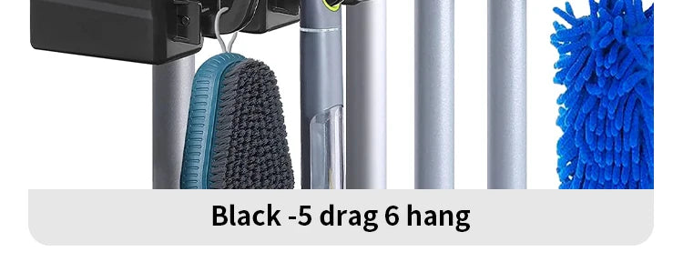 Suporte de esfregão de parede com 3/4/5 posições