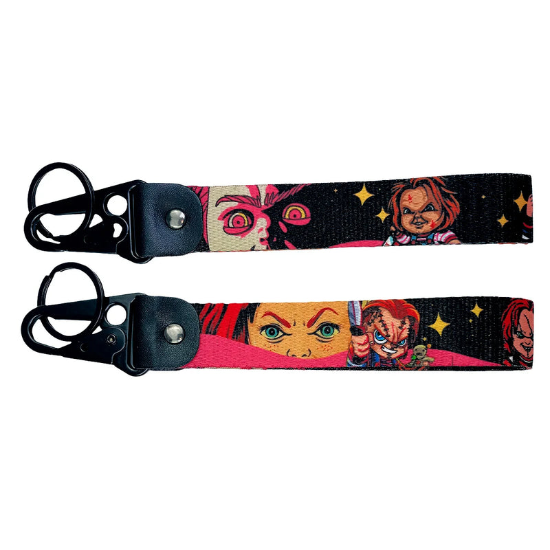 Chaveiro com Bico de Águia Estilo Halloween – Lanyard Porta-Crachá Anime/Mangá com Pingente USB e Acessórios Portáteis