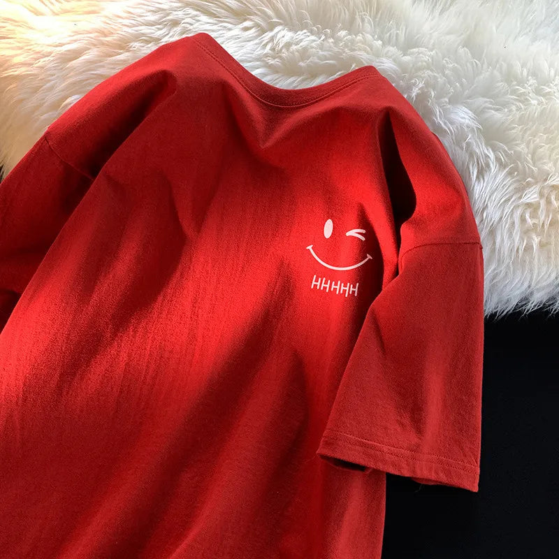 Camiseta Unissex com estampa de rosto sorridente