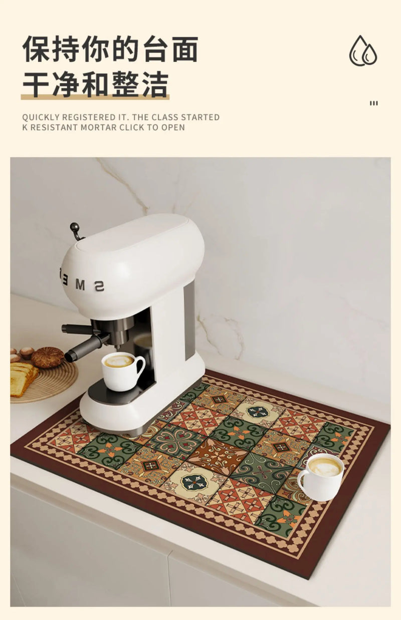 Tapete protetor para  máquina de café