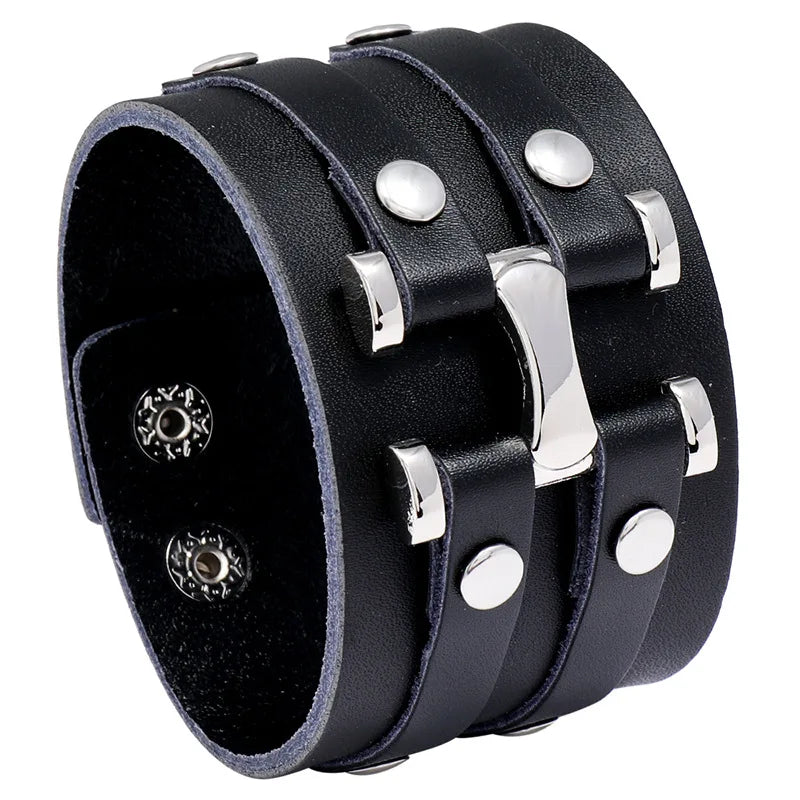 Pulseira de couro vintage