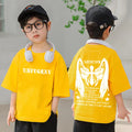 Camiseta Infantil 100% Algodão para o Verão – Nova Coleção 2025 para Meninos | Estilo Street Americano Vintage Estampada de Manga Curta | Casual, Moderna e na Moda