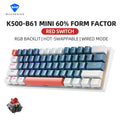 Teclado mecânico Machenike K500-B61 Mini, fator de forma de 60%