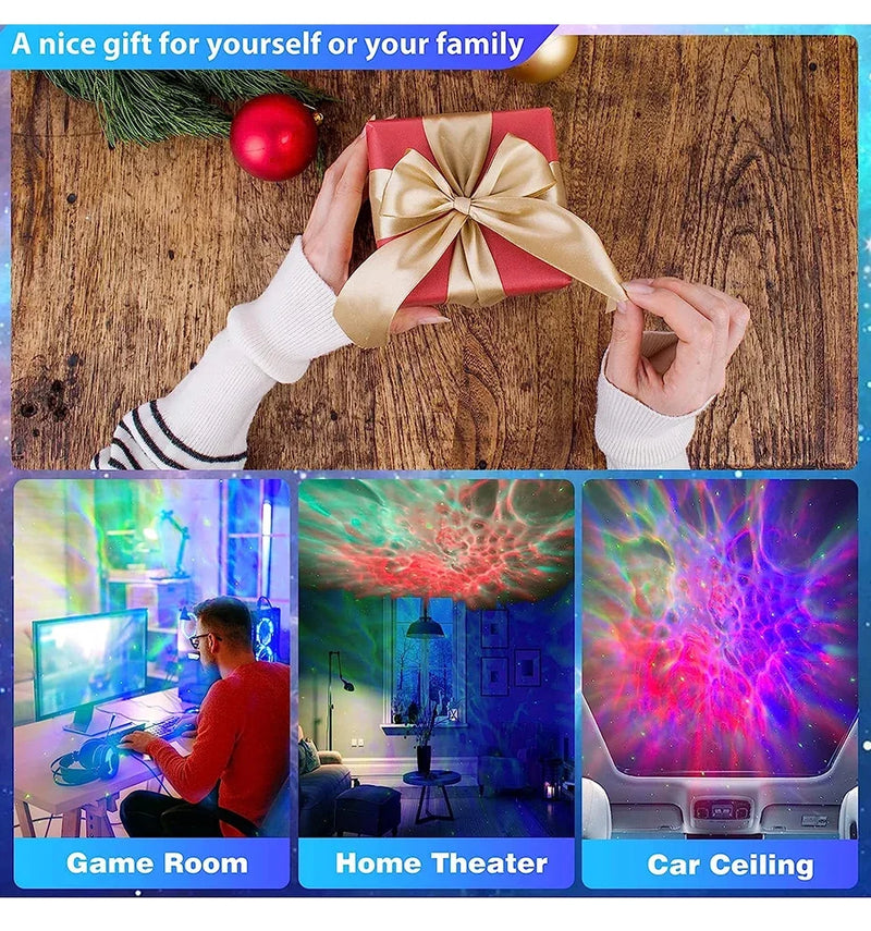 Projetor Astronauta Galáxia – Luminária LED com Céu Estrelado | Abajur Noturno Decorativo para Quarto Infantil