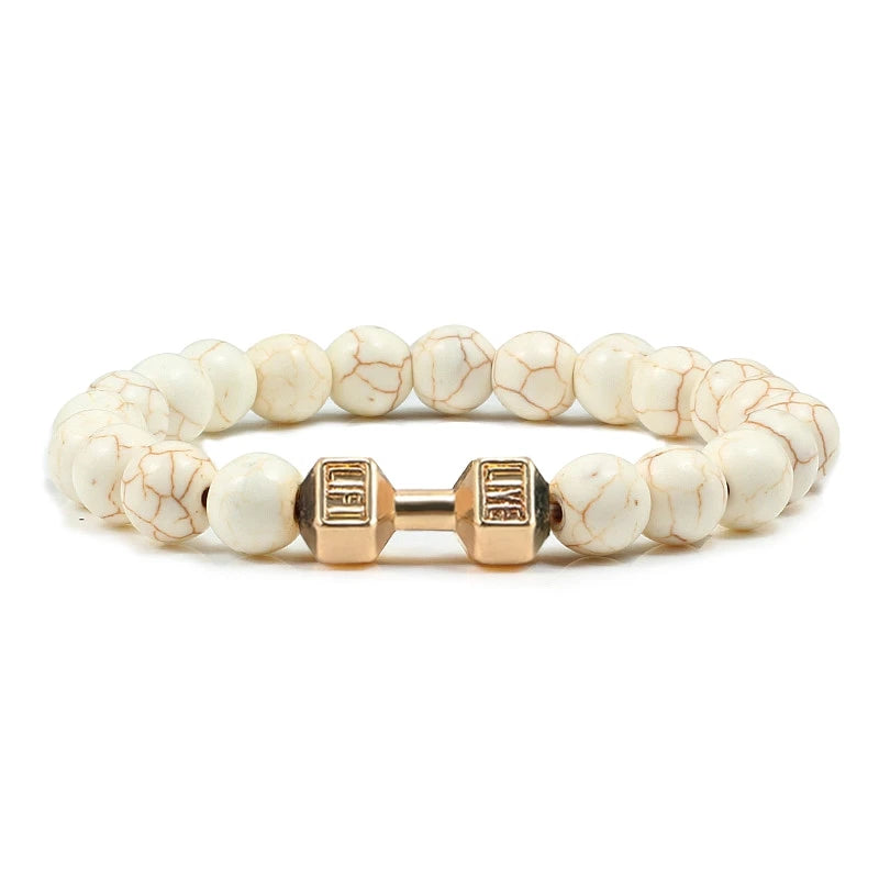 Pulseira de pedra vulcânica