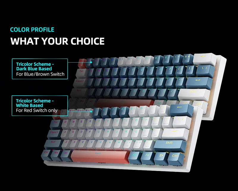 Teclado mecânico Machenike K500-B61 Mini, fator de forma de 60%