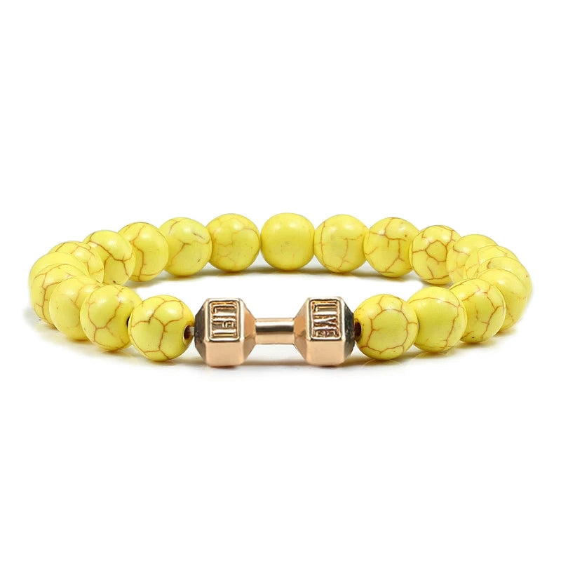 Pulseira de pedra vulcânica