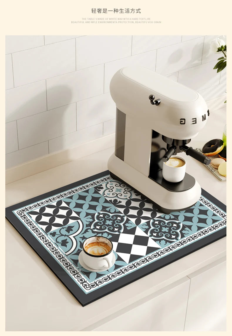 Tapete protetor para  máquina de café