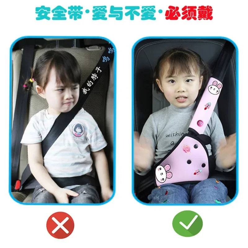 Cinto de Segurança Infantil para Carro – Protetor de Ombro, Limitador de Pescoço, Protetor Abdominal e Âncora de Fixação