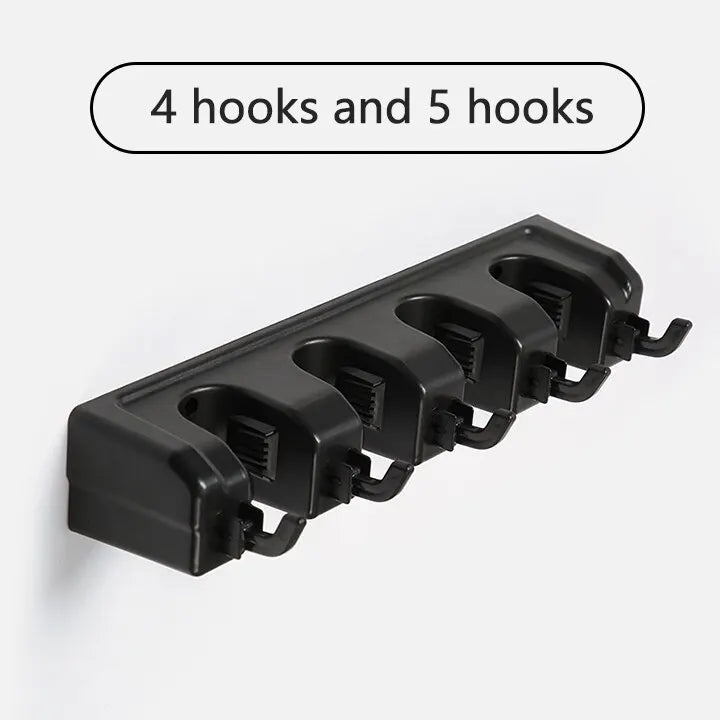 Suporte de esfregão de parede com 3/4/5 posições