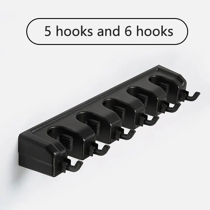 Suporte de esfregão de parede com 3/4/5 posições
