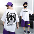 Camiseta Infantil 100% Algodão para o Verão – Nova Coleção 2025 para Meninos | Estilo Street Americano Vintage Estampada de Manga Curta | Casual, Moderna e na Moda