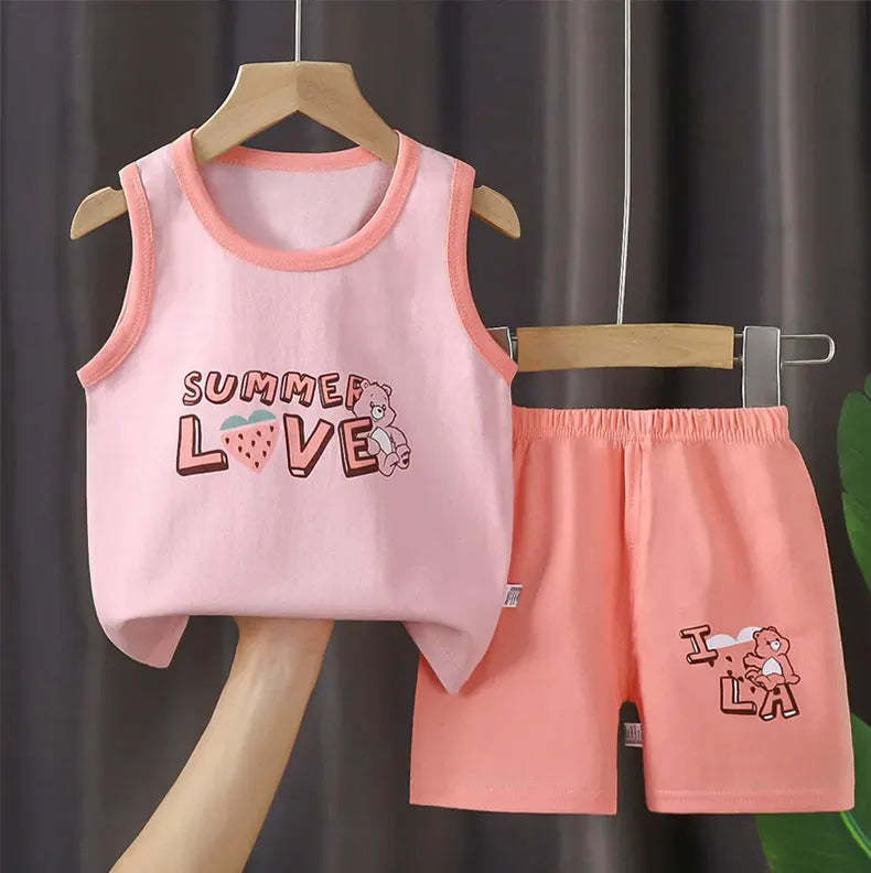 Conjuntos infantis Roupas infantis Meninos Meninas Colete Terno