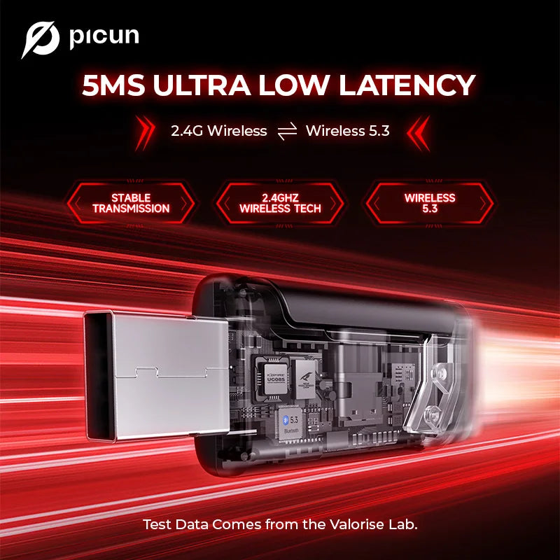 Fone de ouvido sem fio para jogos Picun G2 2.4G
