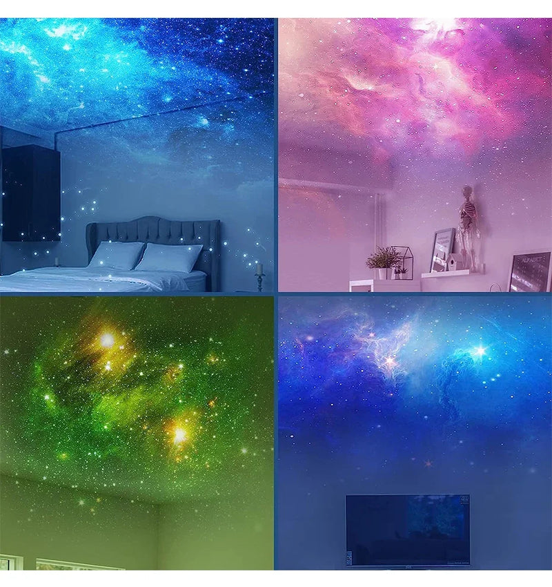 Projetor Astronauta Galáxia – Luminária LED com Céu Estrelado | Abajur Noturno Decorativo para Quarto Infantil