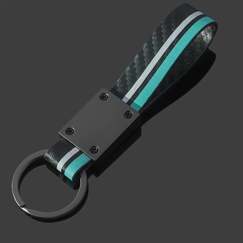 Chaveiro de Couro com Emblema de Carro – Estilo Racing para Mercedes-Benz AMG (Modelos W203, W206, W220, W205, W211, W212, W201, W210, W108, W168)