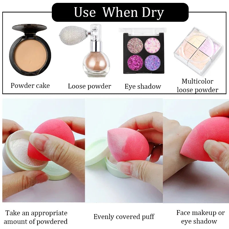 Aplicador de Maquiagem Preto — Esponja Super Macia para Pó, Base e Contorno, Ideal para Mistura e Acabamento Suave