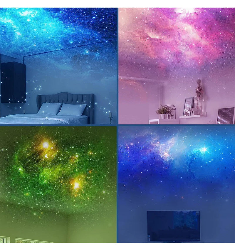 Projetor Galáxia Estrela Astronauta — Luminária de Céu Estrelado e Nebulosa, Decoração para Quarto, Luz Noturna LED para Crianças e Adultos, Presente Criativo