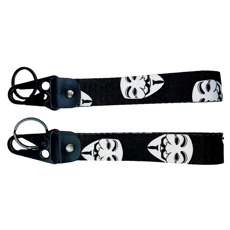 Chaveiro com Bico de Águia Estilo Halloween – Lanyard Porta-Crachá Anime/Mangá com Pingente USB e Acessórios Portáteis