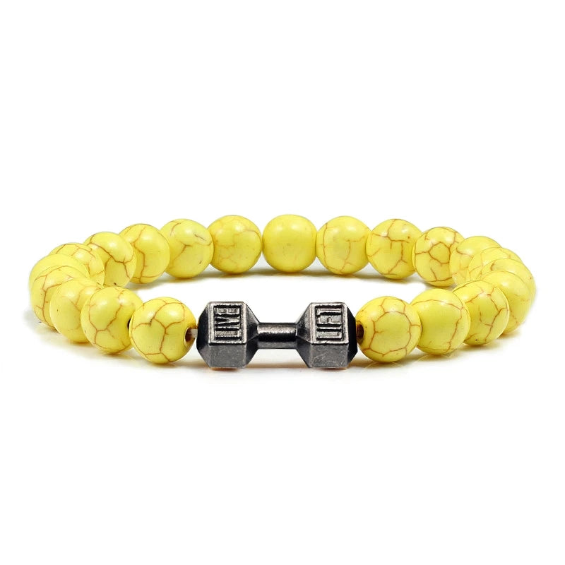 Pulseira de pedra vulcânica