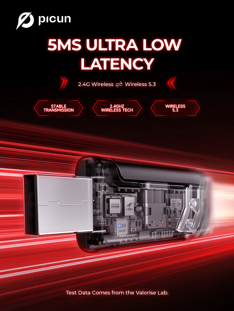 Fone de ouvido sem fio para jogos Picun G2 2.4G