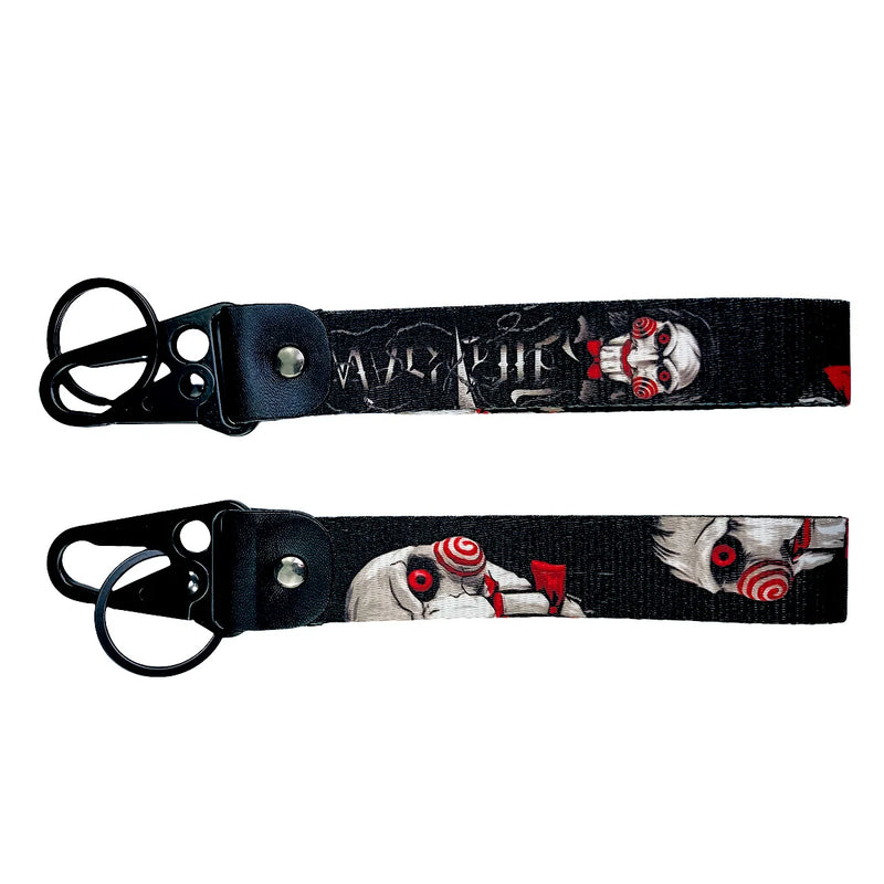 Chaveiro com Bico de Águia Estilo Halloween – Lanyard Porta-Crachá Anime/Mangá com Pingente USB e Acessórios Portáteis