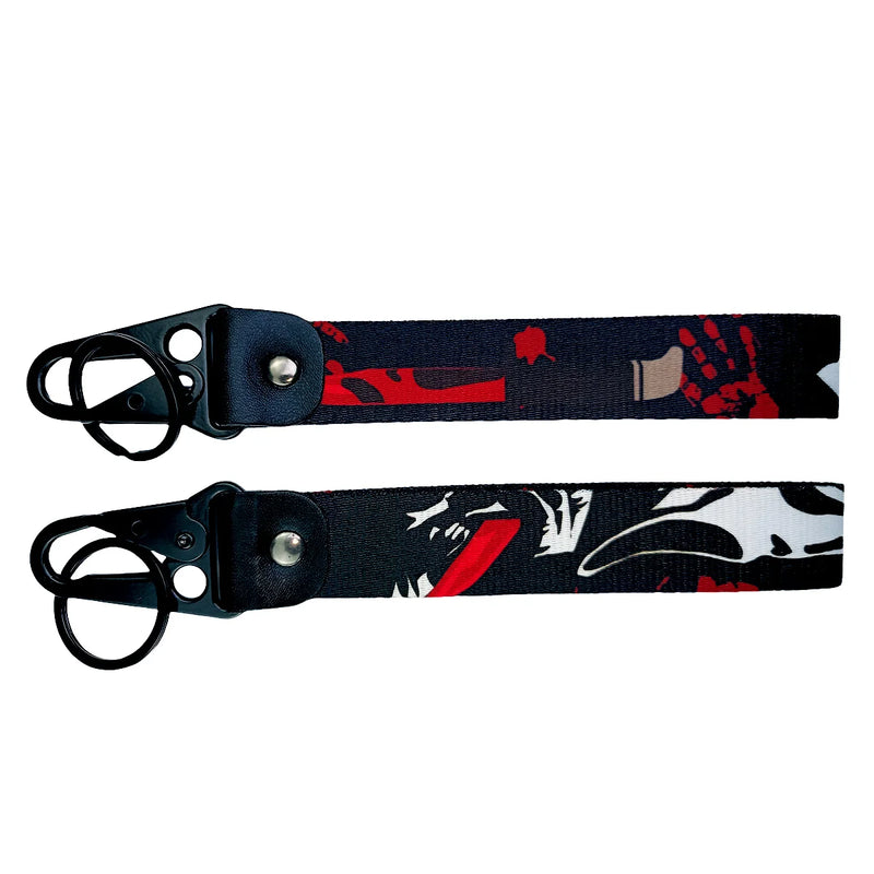 Chaveiro com Bico de Águia Estilo Halloween – Lanyard Porta-Crachá Anime/Mangá com Pingente USB e Acessórios Portáteis