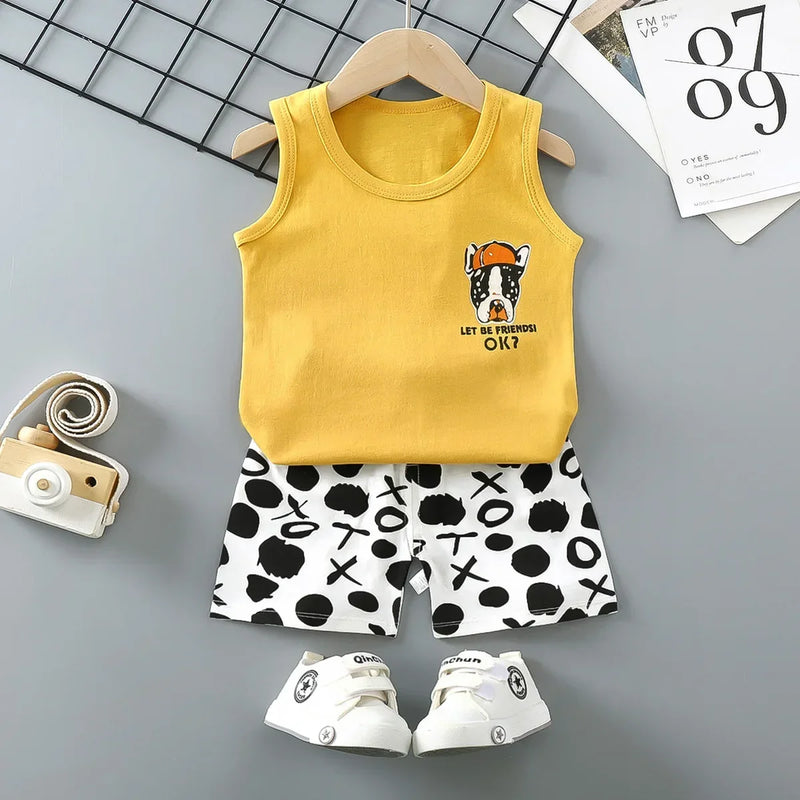 Conjuntos infantis Roupas infantis Meninos Meninas Colete Terno