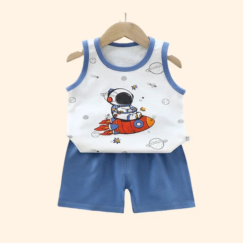 Conjuntos infantis Roupas infantis Meninos Meninas Colete Terno