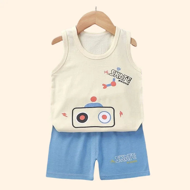 Conjuntos infantis Roupas infantis Meninos Meninas Colete Terno
